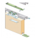 ecoWare Sliding System Roller Kit with Soft Closing Damper for One Door