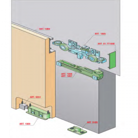 ecoWare Hidden Sliding System with Soft Closing Damper
