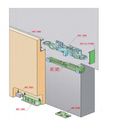 ecoWare Hidden Sliding System with Soft Closing Damper