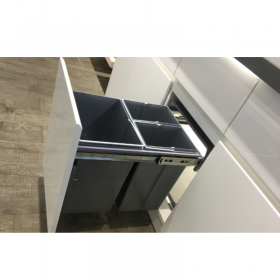 ecoWare DB-40L ABS Bottom Mounted Bin With Soft Closing Slide 40L - Grey