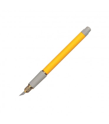 KDS D-12YE Easy Grip Soft Grip Cutter with 16 Blades - Yellow