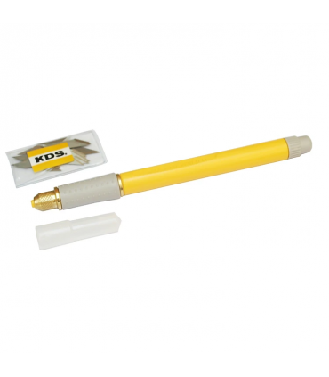 KDS D-12YE Easy Grip Soft Grip Cutter with 16 Blades - Yellow