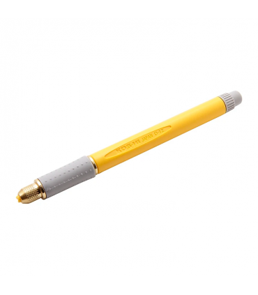 KDS D-12YE Easy Grip Soft Grip Cutter with 16 Blades - Yellow