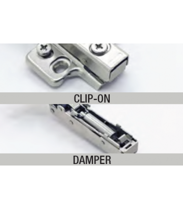 ecoWare Air Pressure Conceal Hinge with Adjustable Clip On - 4 Hole 3D99