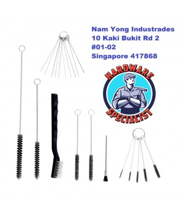 Nylon Mini Brushes & Needle Metal Tube Cleaning Brush Spray Gun Cleaning Kit - 17 Pieces