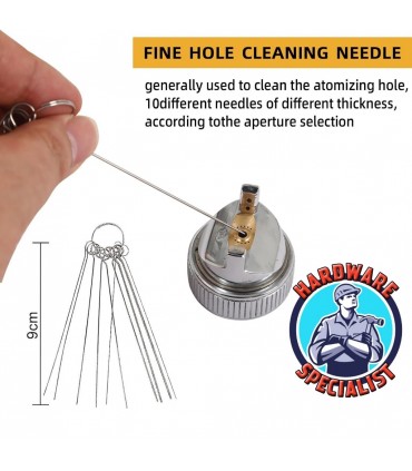Nylon Mini Brushes & Needle Metal Tube Cleaning Brush Spray Gun Cleaning Kit - 17 Pieces