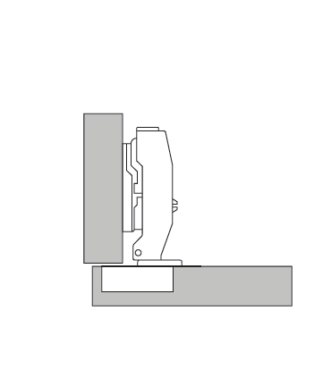 ecoWare Air Pressure Conceal Hinge with Adjustable Clip On - 4 Hole 3D99