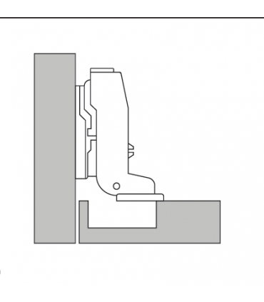 ecoWare Air Pressure Conceal Hinge with Adjustable Clip On - 4 Hole 3D99