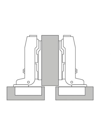 ecoWare Air Pressure Conceal Hinge with Adjustable Clip On - 4 Hole 3D99