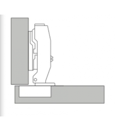 ecoWare Air Pressure Conceal Hinge with Adjustable Clip On - 4 Hole 3D100