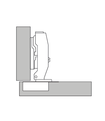 ecoWare CH-0-110-4H-SC-S99 Air Pressure Conceal Hinge with Slide-On Design - 4 Hole