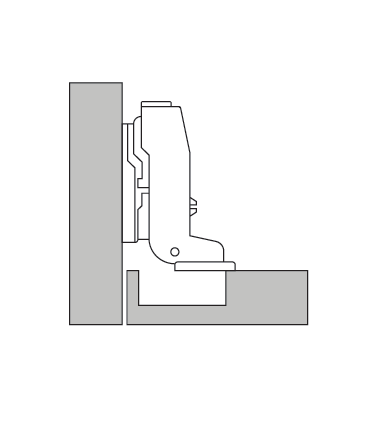 ecoWare Air Pressure Conceal Hinge with Slide-On Design - 4 Hole S86