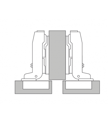 ecoWare Air Pressure Conceal Hinge with Slide-On Design - 4 Hole S86