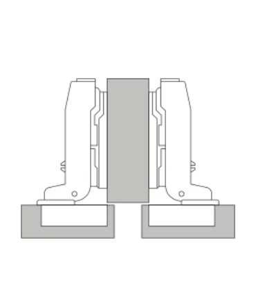 ecoWare 110° Conceal Hinge - 4 Hole - Grey
