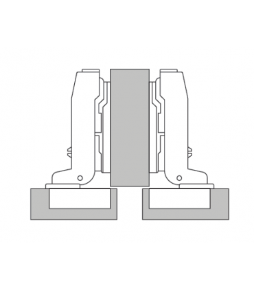 ecoWare SUS304 Grade Air Pressure Conceal Hinge with Clip-On Design - 4 Hole