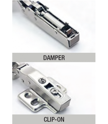 ecoWare 40mm Diameter Air Pressure Conceal Hinge - 4 Hole