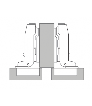 ecoWare 40mm Diameter Air Pressure Conceal Hinge - 4 Hole