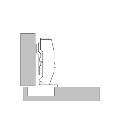 ecoWare CH-0-180-4H Conceal Hinge with Slide-On Design - 4 Hole