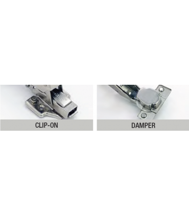 ecoWare CH-0-165-4H-3D  Air Pressure Conceal Hinge with Clip-On Design - 4 Hole 3D