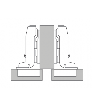 ecoWare CH-9-110-2H 110° Conceal Hinge with 2-Hole Design for TV Slide
