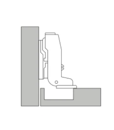 ecoWare 26mm Diameter Air Pressure Mini Conceal Hinge - 2 Hole