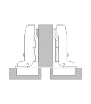 ecoWare 26mm Diameter Air Pressure Mini Conceal Hinge - 2 Hole