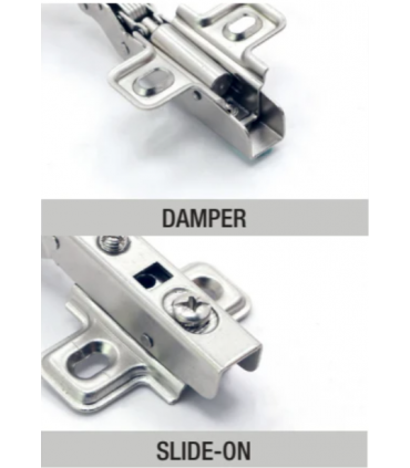 ecoWare 26mm Diameter Air Pressure Mini Conceal Hinge - 2 Hole