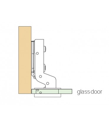 ecoWare SW-G02 1 Inch BSN Air Pressure Glass Hinge - 4 Hole