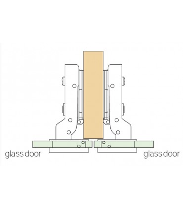 ecoWare SW-G02 1 Inch BSN Air Pressure Glass Hinge - 4 Hole