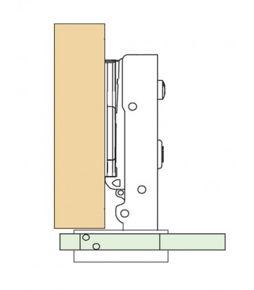 ecoWare SW-G02 1 Inch BSN Air Pressure Glass Hinge - 4 Hole