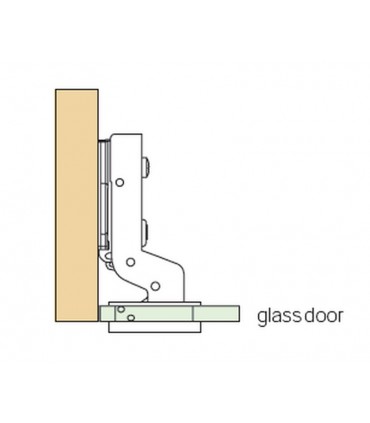 ecoWare SW-G02 35mm BSN Air Pressure Glass Hinge - 4 Hole