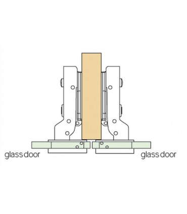 ecoWare SW-G02 35mm BSN Air Pressure Glass Hinge - 4 Hole