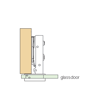 ecoWare SW-G02 35mm BSN Air Pressure Glass Hinge - 4 Hole