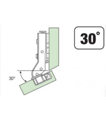 ecoWare 30° Air Pressure Special Conceal Hinge - 4 Hole