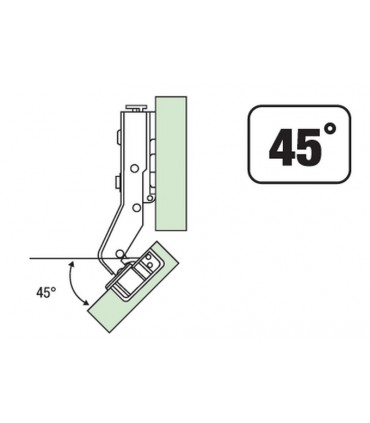 ecoWare 45° Air Pressure Special Conceal Hinge - 4 Hole