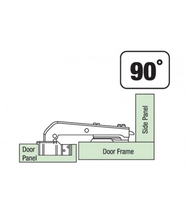 ecoWare 90° Air Pressure Special Conceal Hinge - 4 Hole