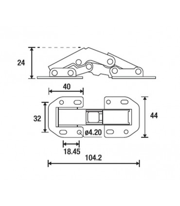 ecoWare 90° Easy Mounted Hinge - Brush Nickel