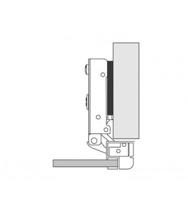 ecoWare Aluminium Frame Air Pressure Conceal Hinge - 4 Hole(Version 1)