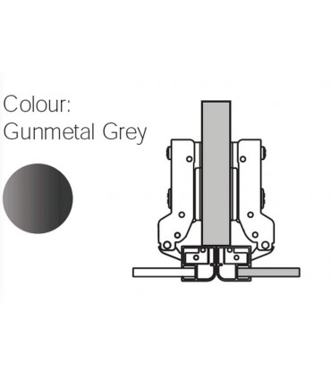 ecoWare 4-Hole Aluminium Frame Air Pressure Conceal Hinge - Gunmetal Grey