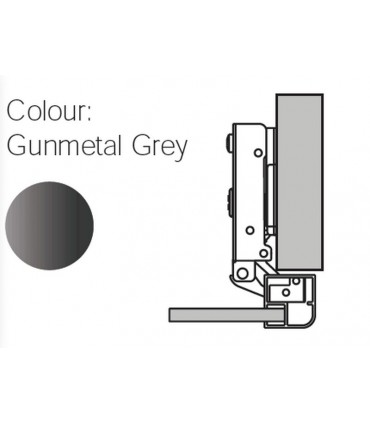 ecoWare 4-Hole Aluminium Frame Air Pressure Conceal Hinge - Gunmetal Grey