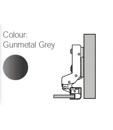 ecoWare 4-Hole Aluminium Frame Air Pressure Conceal Hinge - Gunmetal Grey