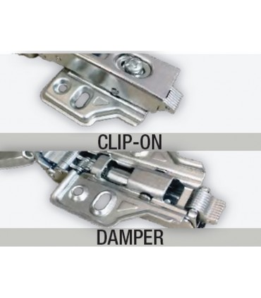ecoWare CH-0-90-4H-SC-V.1 0mm 90° Open Air Pressure Conceal Hinge with Clip-On Design - 4 Hole