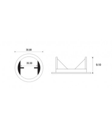 ecoWare PVC-TC 1 3/8 Inch Polypropylene Trim Cap