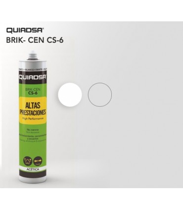 Quiadsa BRIK-CEN CS-6 High Performance Acetic Silicone Sealant - 280mL