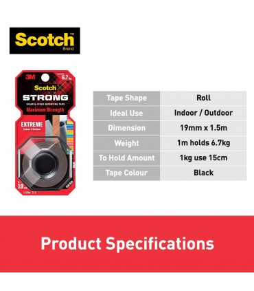 3M Scotch 414 Extreme Strong Double-Sided Mounting Tape