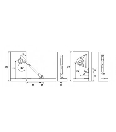 ecoWare S-NSD-39 Lid Down Stay - Nickel