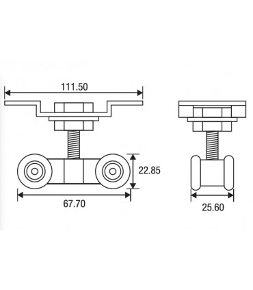 ecoWare DR-R-901A Sliding Door Roller Set