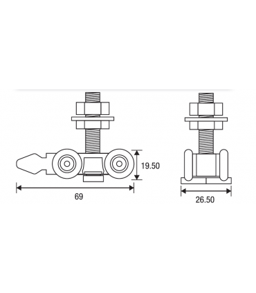 ecoWare DR-R-901F Folding Door Roller Set