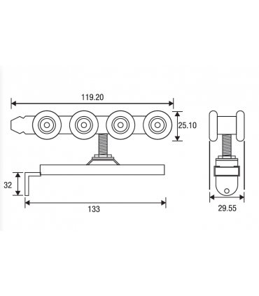 ecoWare DR-R-501 Sliding Door Roller Set