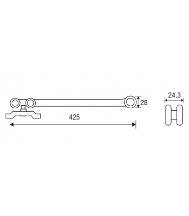 ecoWare DR-R-904-SC Sliding Door Roller with Double Damper